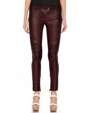 ribbed leather pants