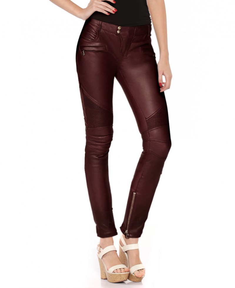 ribbed leather pants